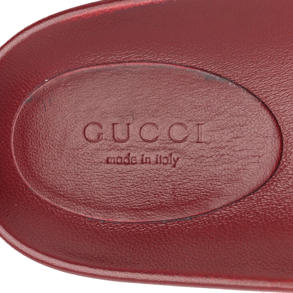 GG SUPREME MONOGRAM WOMENS HORSEBIT SLIPPERS ROSSO ANCORA