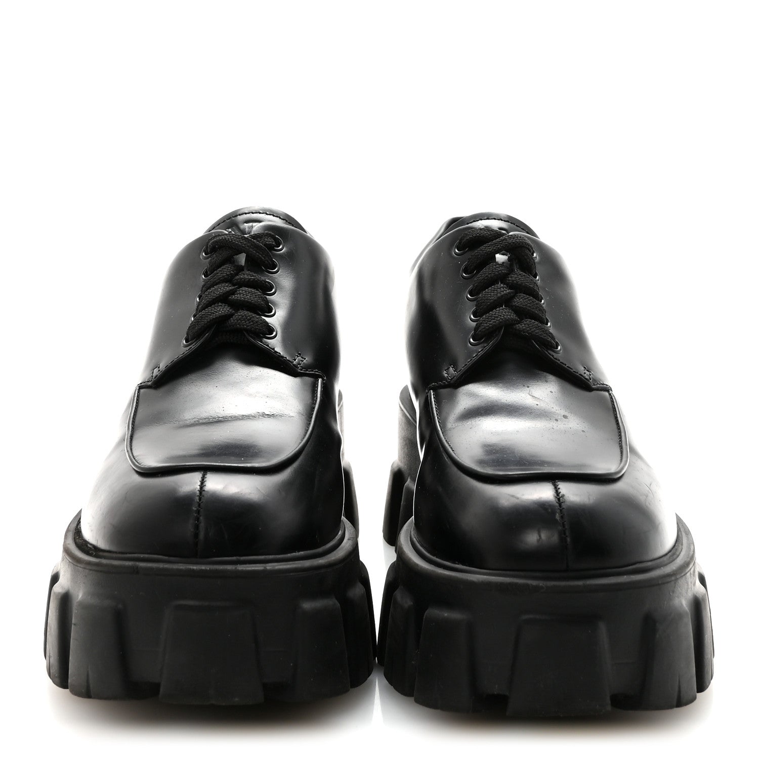 SPAZZOLATO ROIS MONOLITH 55MM DERBY LOAFERS BLACK