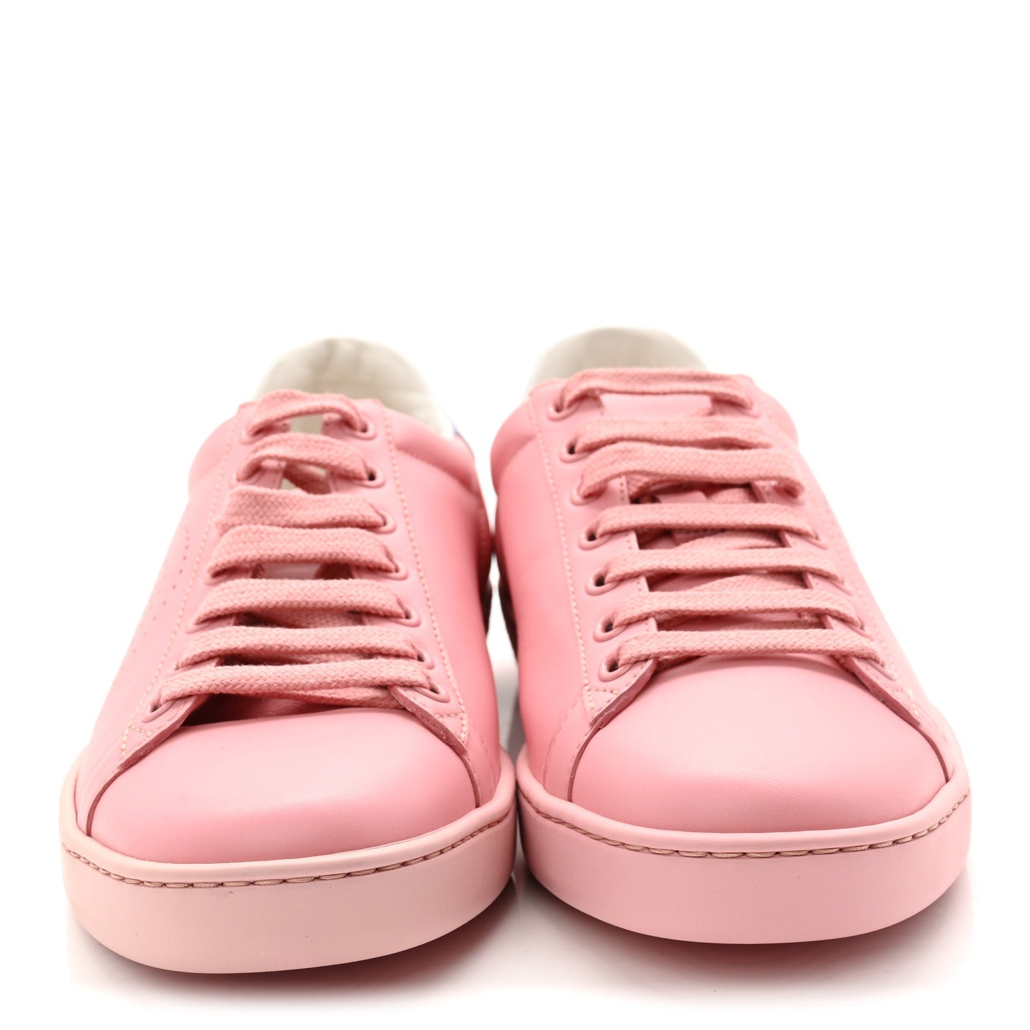 MIRO SOFT CALFSKIN INTERLOCKING G PERFORATED WOMENS ACE SNEAKERS WILD ROSE LAPIS