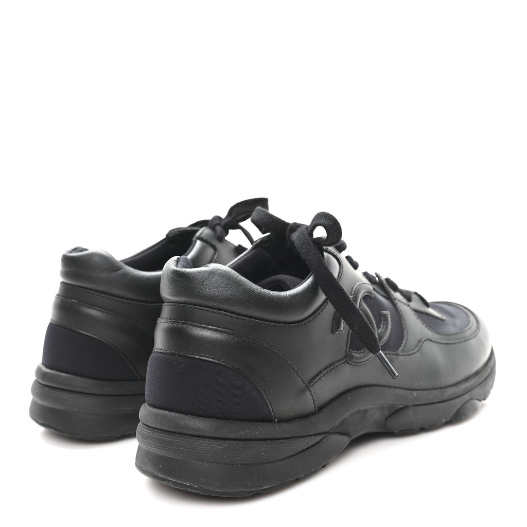 LAMBSKIN FABRIC CC UNIFORM SNEAKERS BLACK