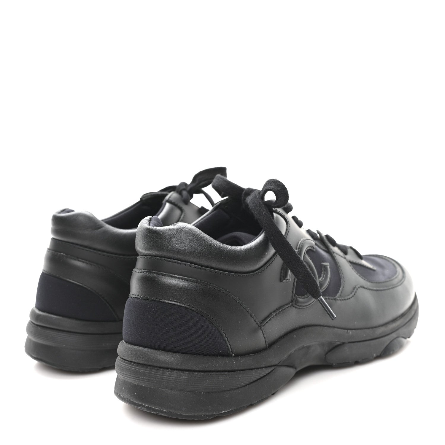 LAMBSKIN FABRIC CC UNIFORM SNEAKERS BLACK