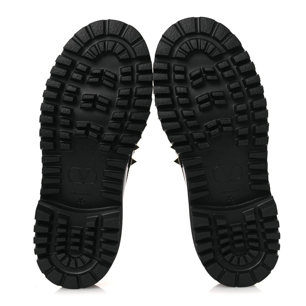 CALFSKIN ROCKSTUD LOAFERS BLACK