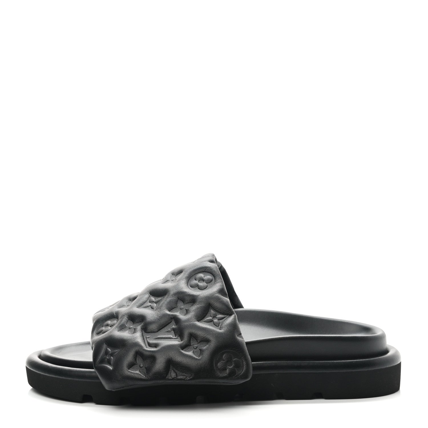 LOUIS VUITTON POOL PILLOW COMFORT MULE IN BLACK MONOGRAM