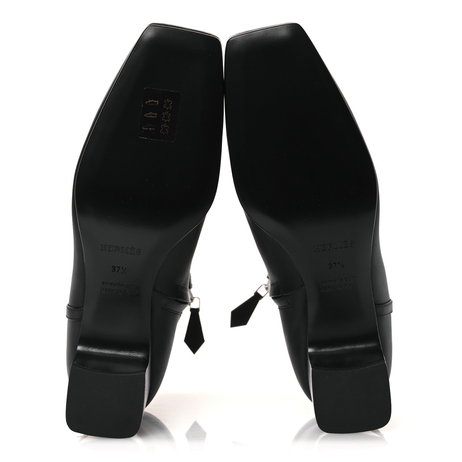 CALFSKIN HOMMAGE ANKLE BOOTS BLACK