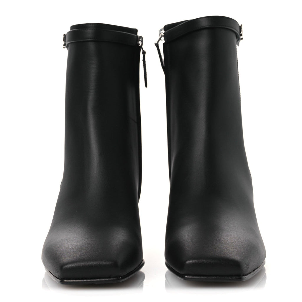 CALFSKIN HOMMAGE ANKLE BOOTS BLACK