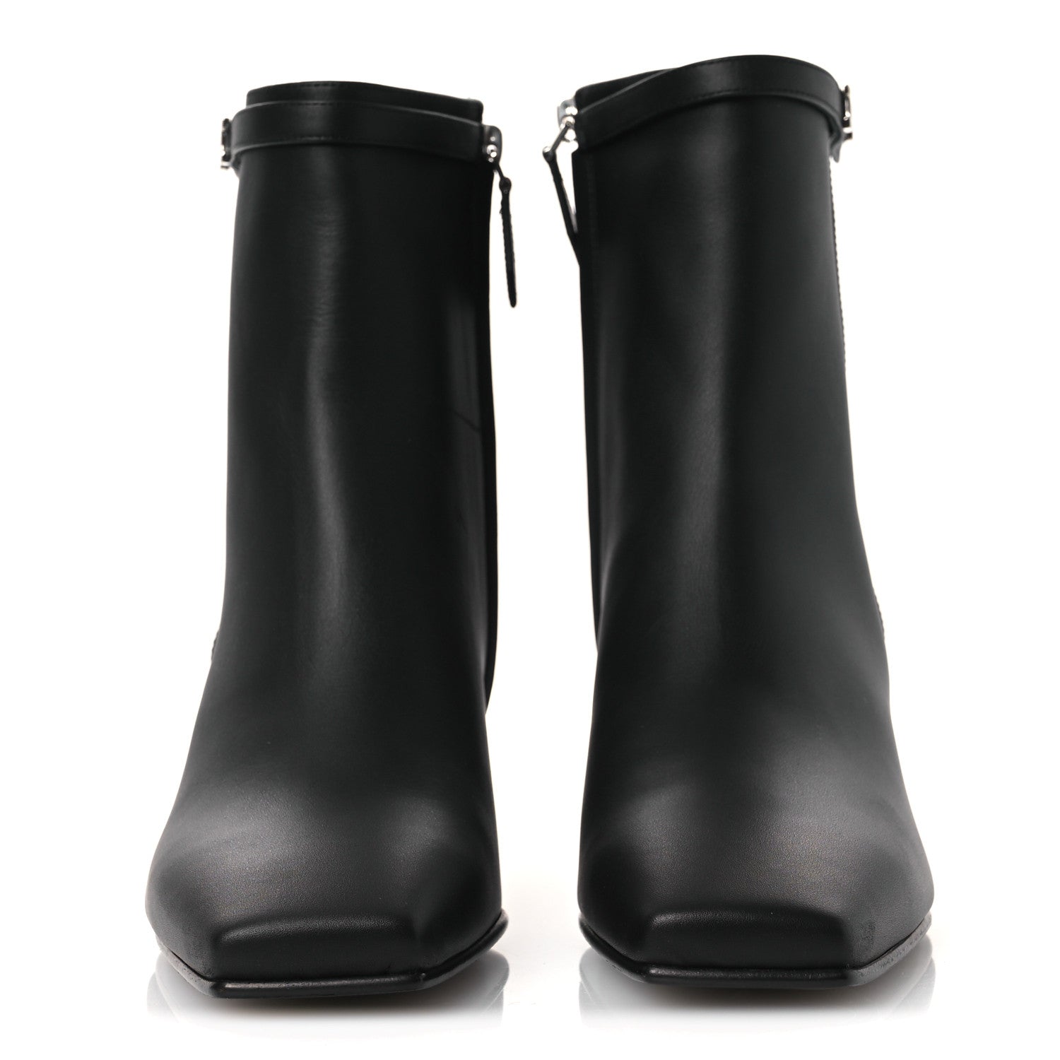 CALFSKIN HOMMAGE ANKLE BOOTS BLACK