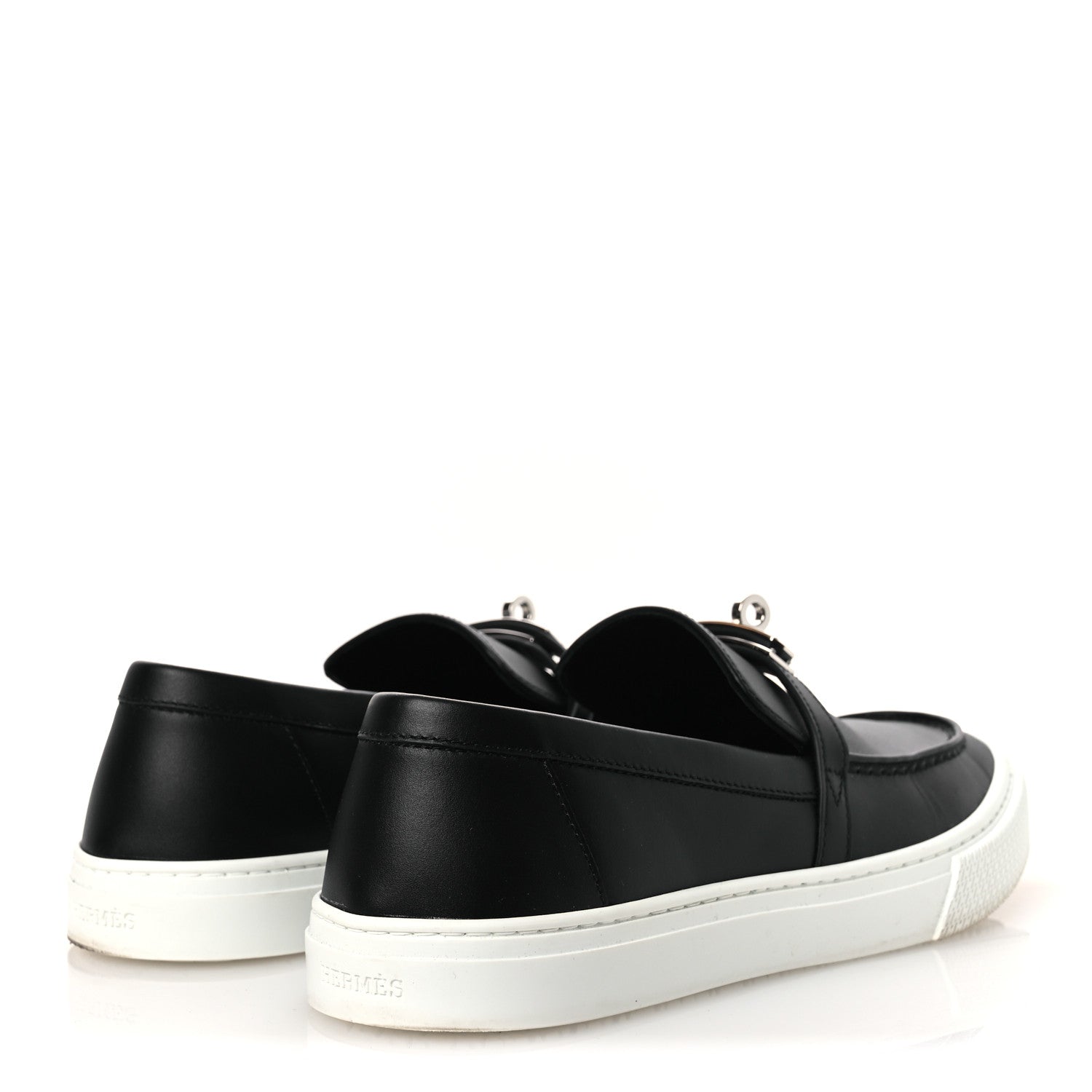 CALFSKIN GAME SLIP ON SNEAKERS BLACK