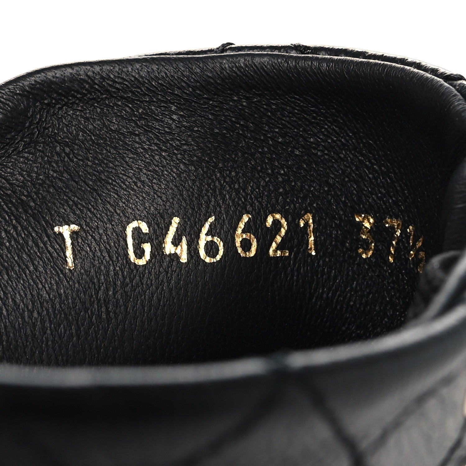 CRUMPLED LAMBSKIN PATENT CAP TOE CC STITCHED HIGH TOP SNEAKERS BLACK