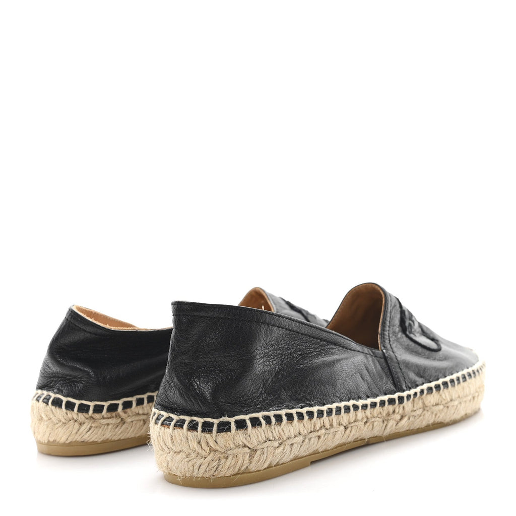 NAPPA EMBROIDERED LOGO 20MM ESPADRILLES BLACK