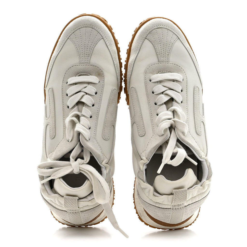 NAPPA SUEDE GOATSKIN JET SNEAKERS WHITE