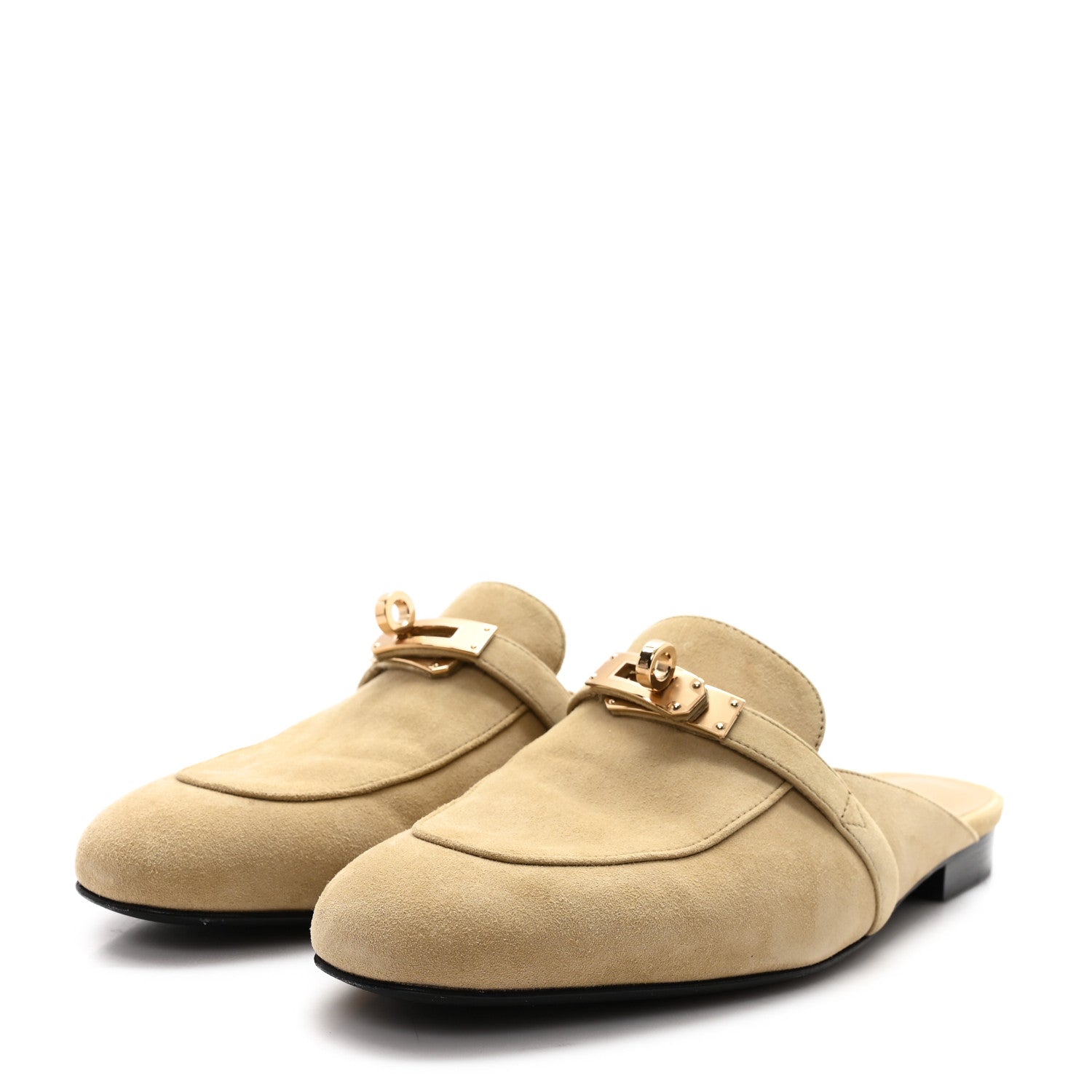 SUEDE GOATSKIN OZ MULES BEIGE SABLE