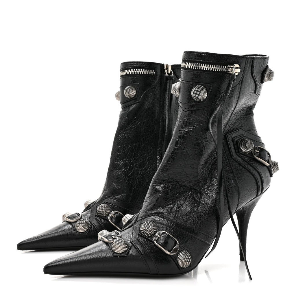 AGNEAU ARENA CAGOLE 90MM ANKLE BOOTS BLACK