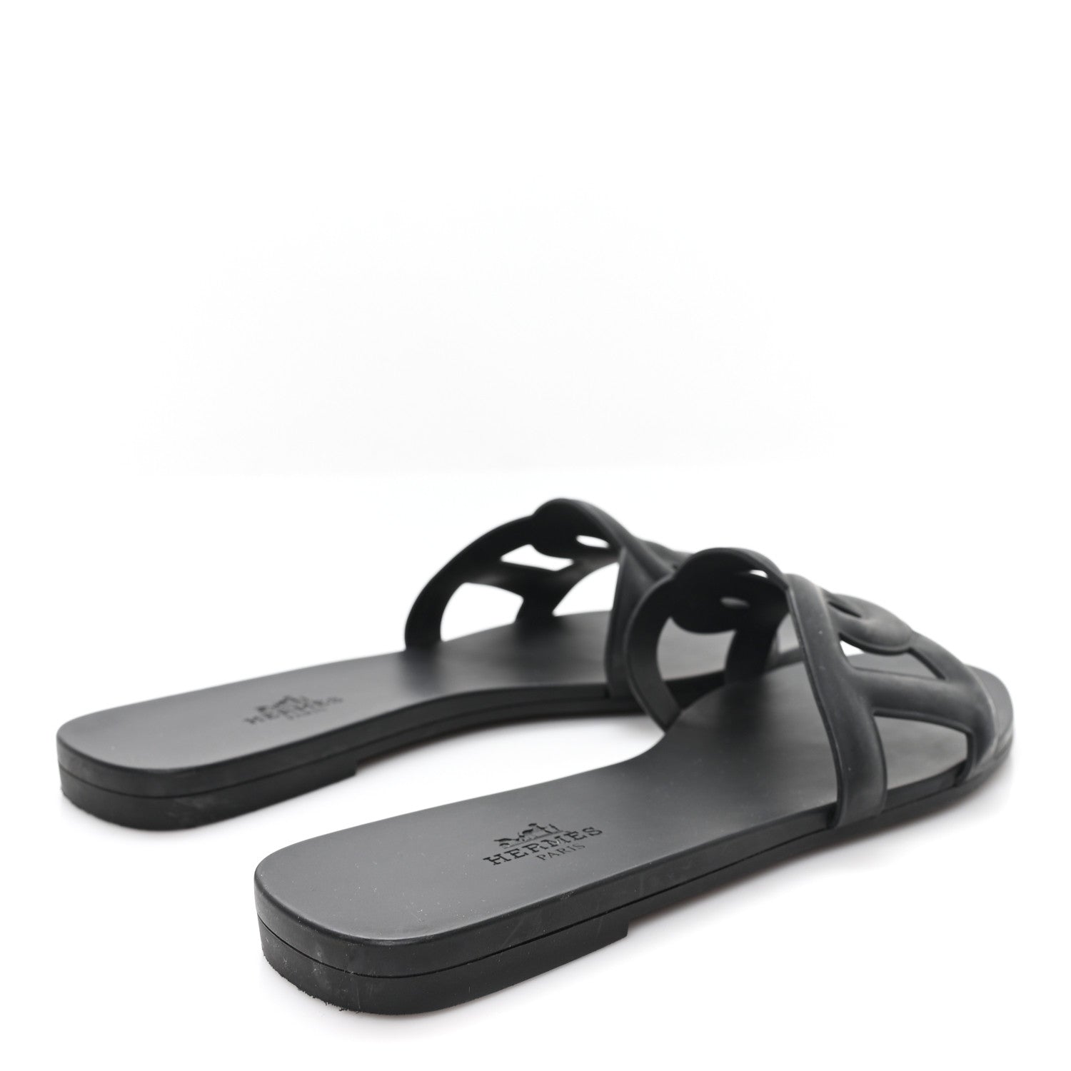 RUBBER ALOHA SANDALS BLACK