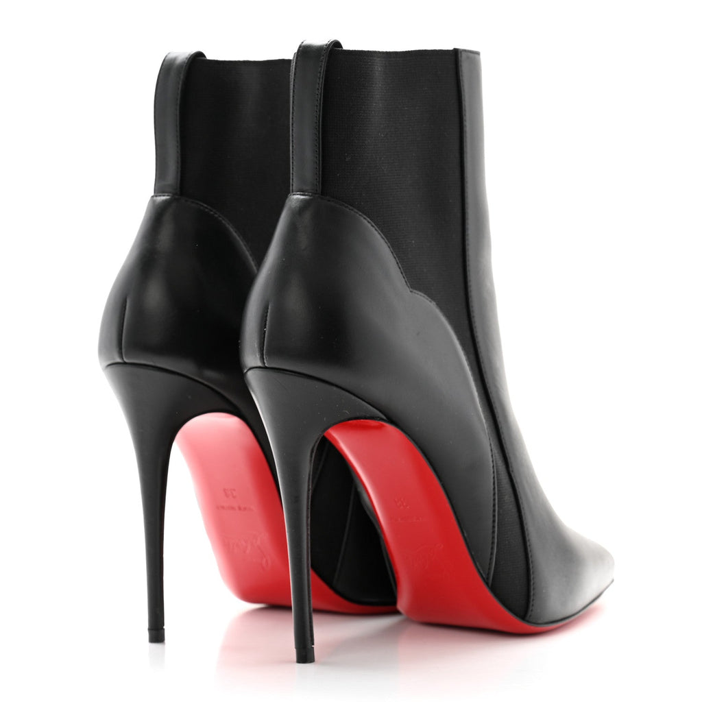 CALFSKIN CHELSEA CHICK 100 STILETTO BOOTS BLACK
