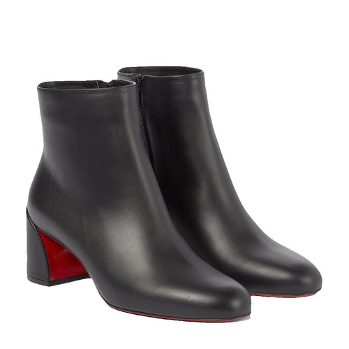 Christian Louboutin Jane 55 Leather Ankle Boots - Black