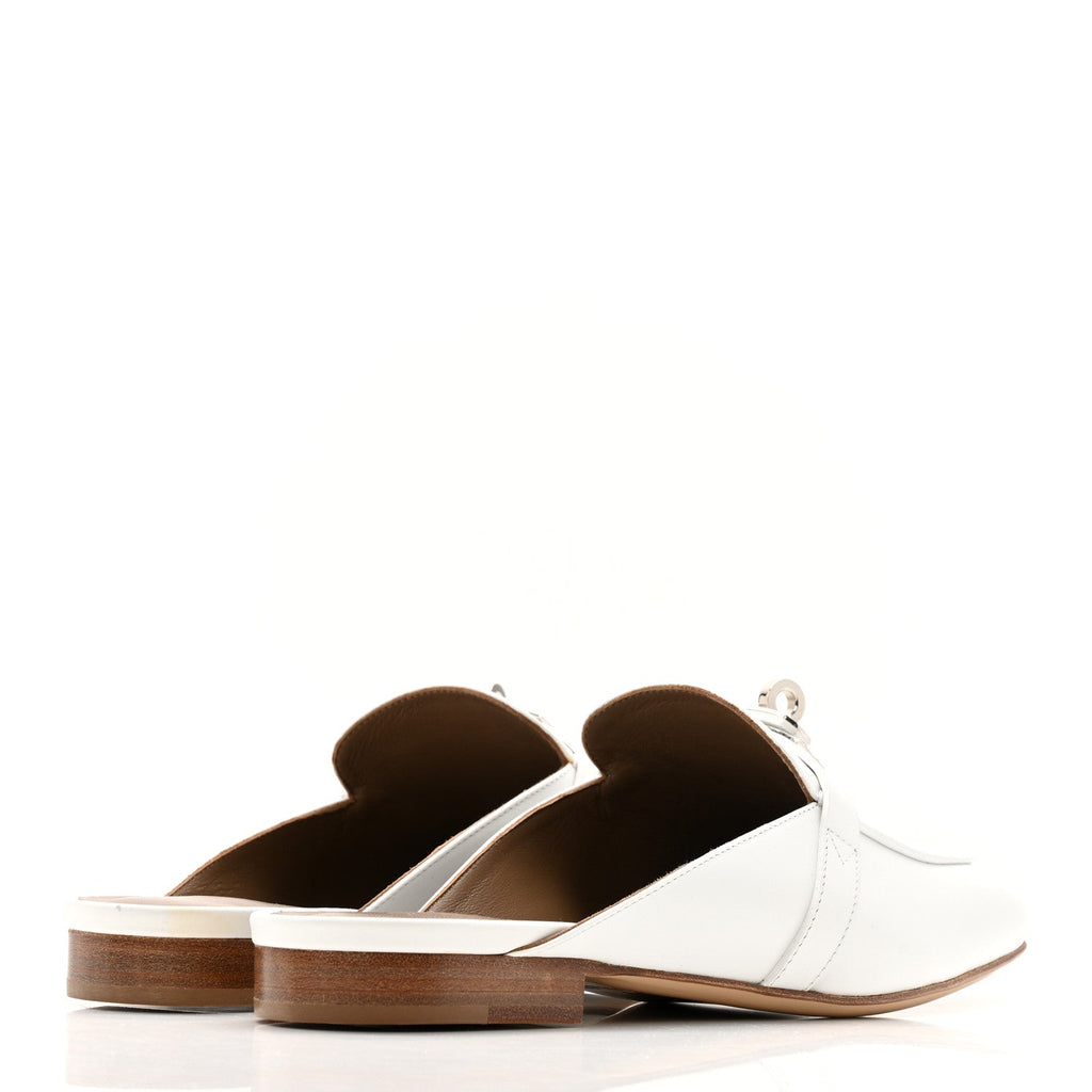 CALFSKIN OZ MULES WHITE