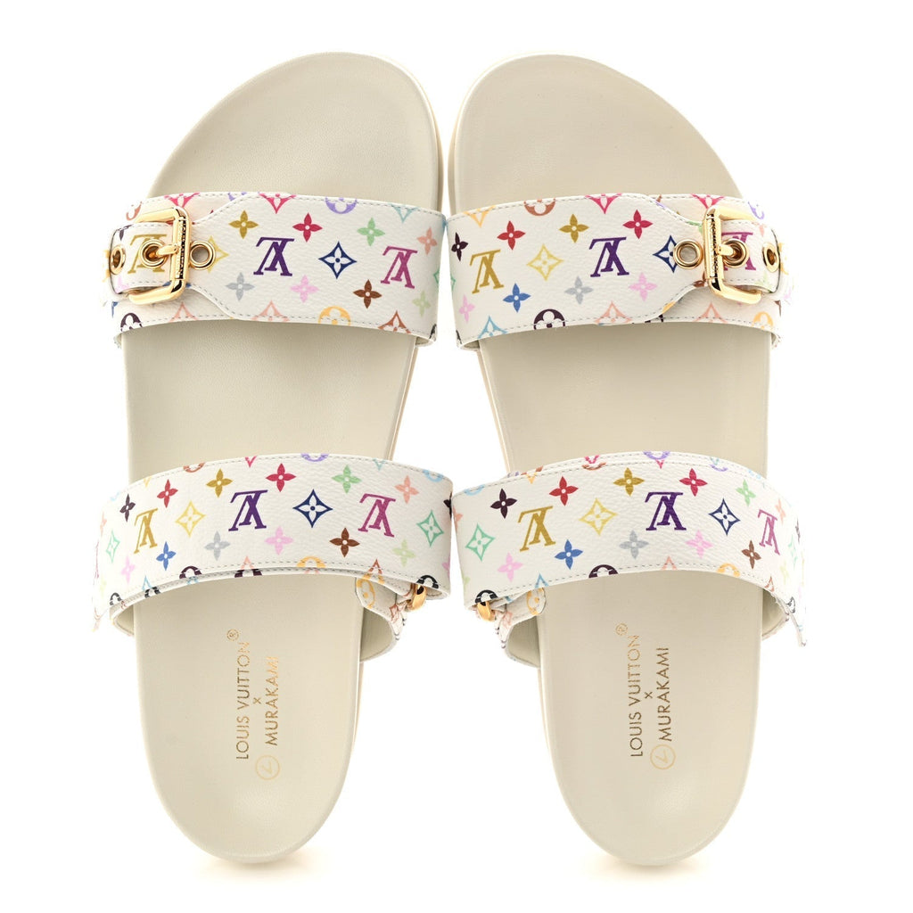 LOUIS VUITTON LV X TM MONOGRAM MULTICOLOR BOM DIA COMFORT MULE WHITE