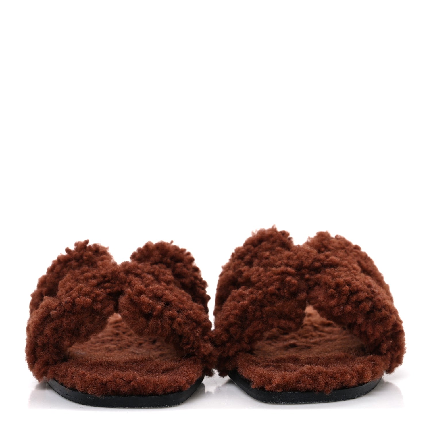 WOOLSKIN ORAN SANDALS COGNAC