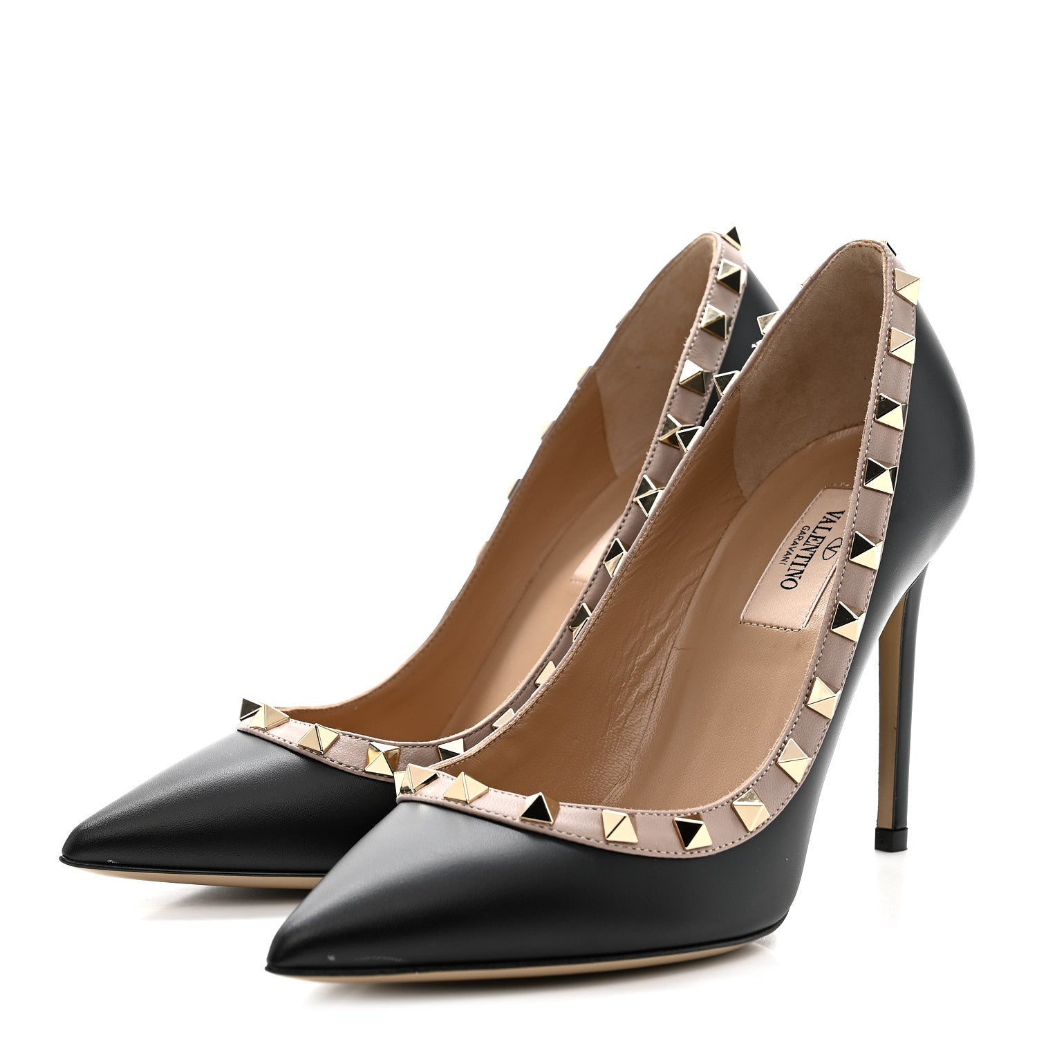 NAPPA ROCKSTUD 100MM PUMPS BLACK POUDRE
