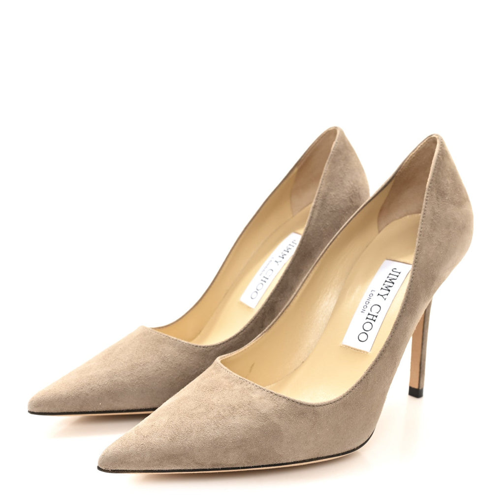 SUEDE POINTY TOE ROMY PUMPS STONE