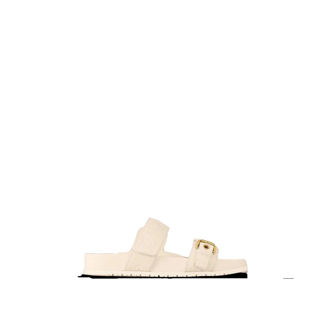 Louis Vuitton Empreinte Bom Dia Mule Sandals - Cream/White