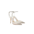 Jimmy Choo Saeda 100 Crystal Mesh Pumps - White