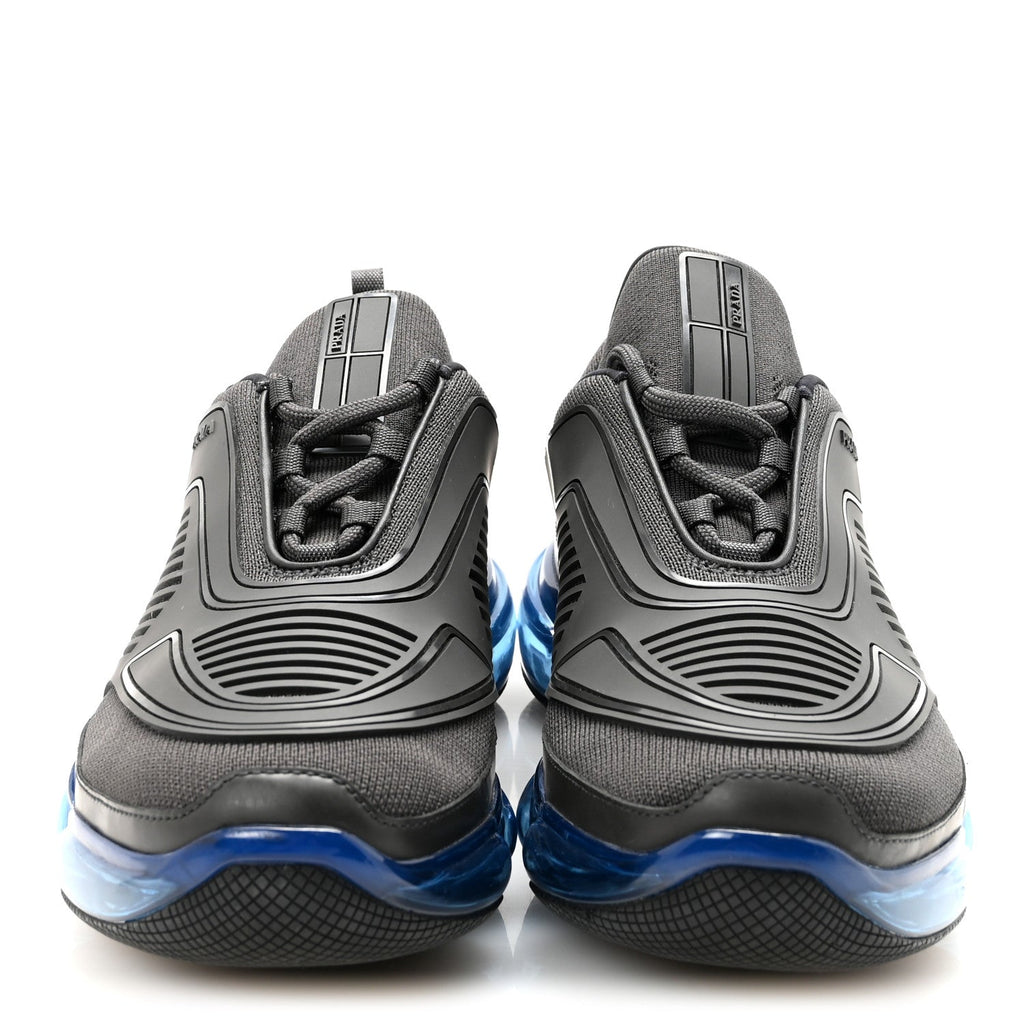 RUBBER KNIT FABRIC MENS CLOUDBUST AIR SNEAKERS GREY BLUE