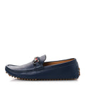 ROAD CALFSKIN WEB MENS HORSEBIT DRIVER LOAFERS MARITIME