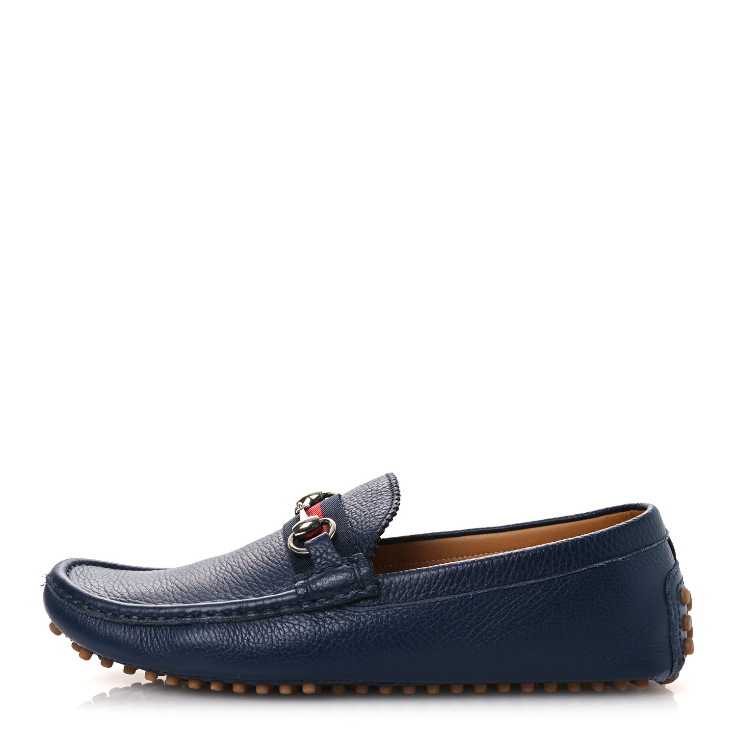 ROAD CALFSKIN WEB MENS HORSEBIT DRIVER LOAFERS MARITIME