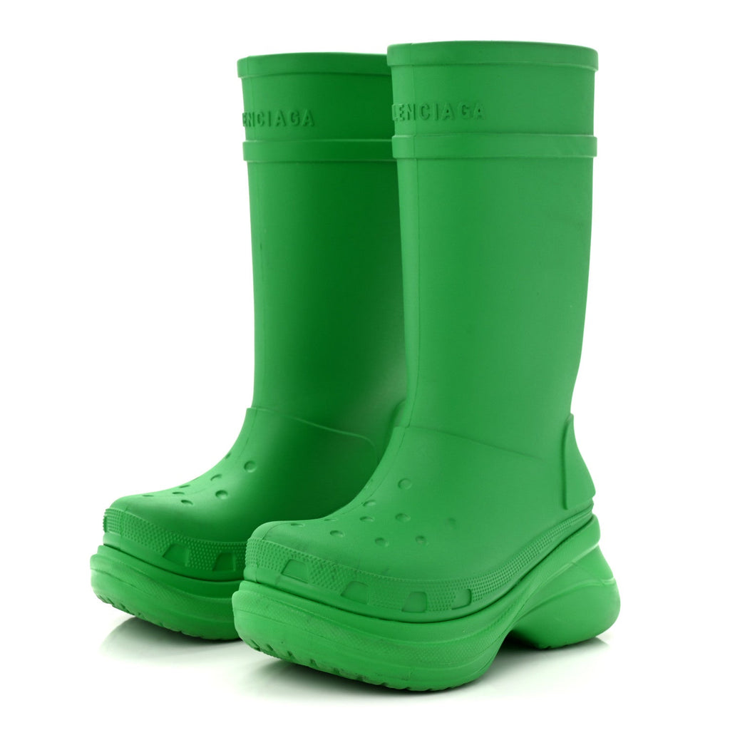 X CROCS RUBBER WOMENS RAIN BOOTS GRASS GREEN
