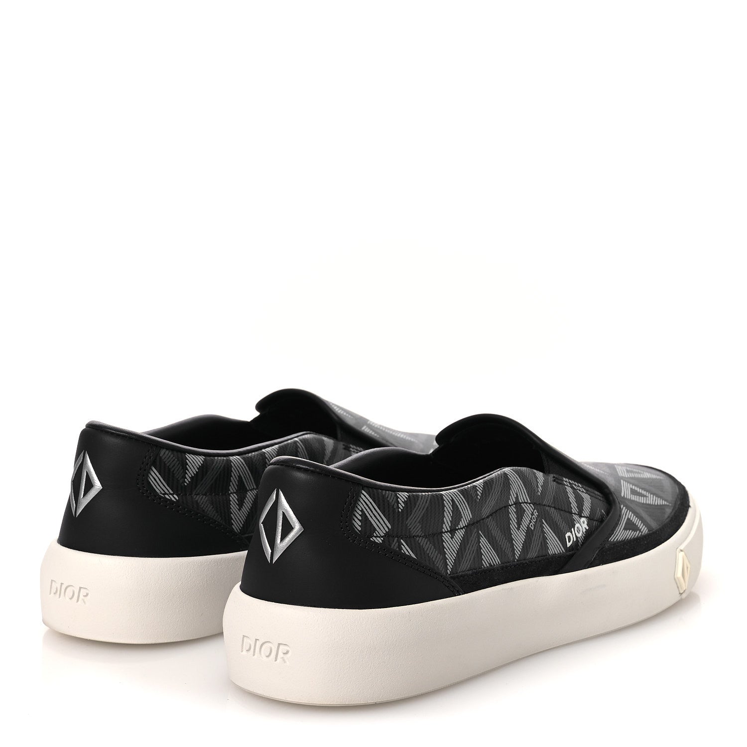 CANVAS CD DIAMOND MENS SLIP ON SNEAKERS NAVY