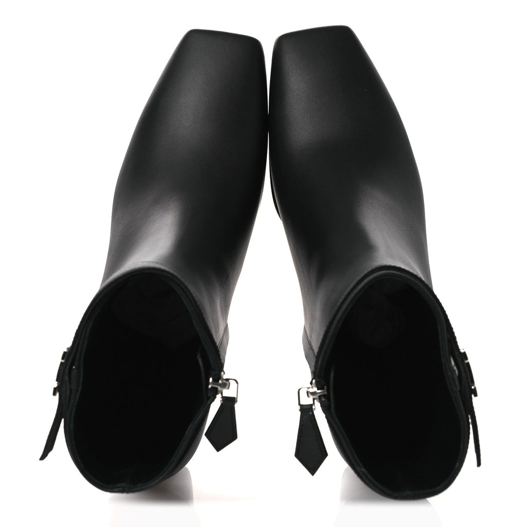 CALFSKIN HOMMAGE ANKLE BOOTS BLACK