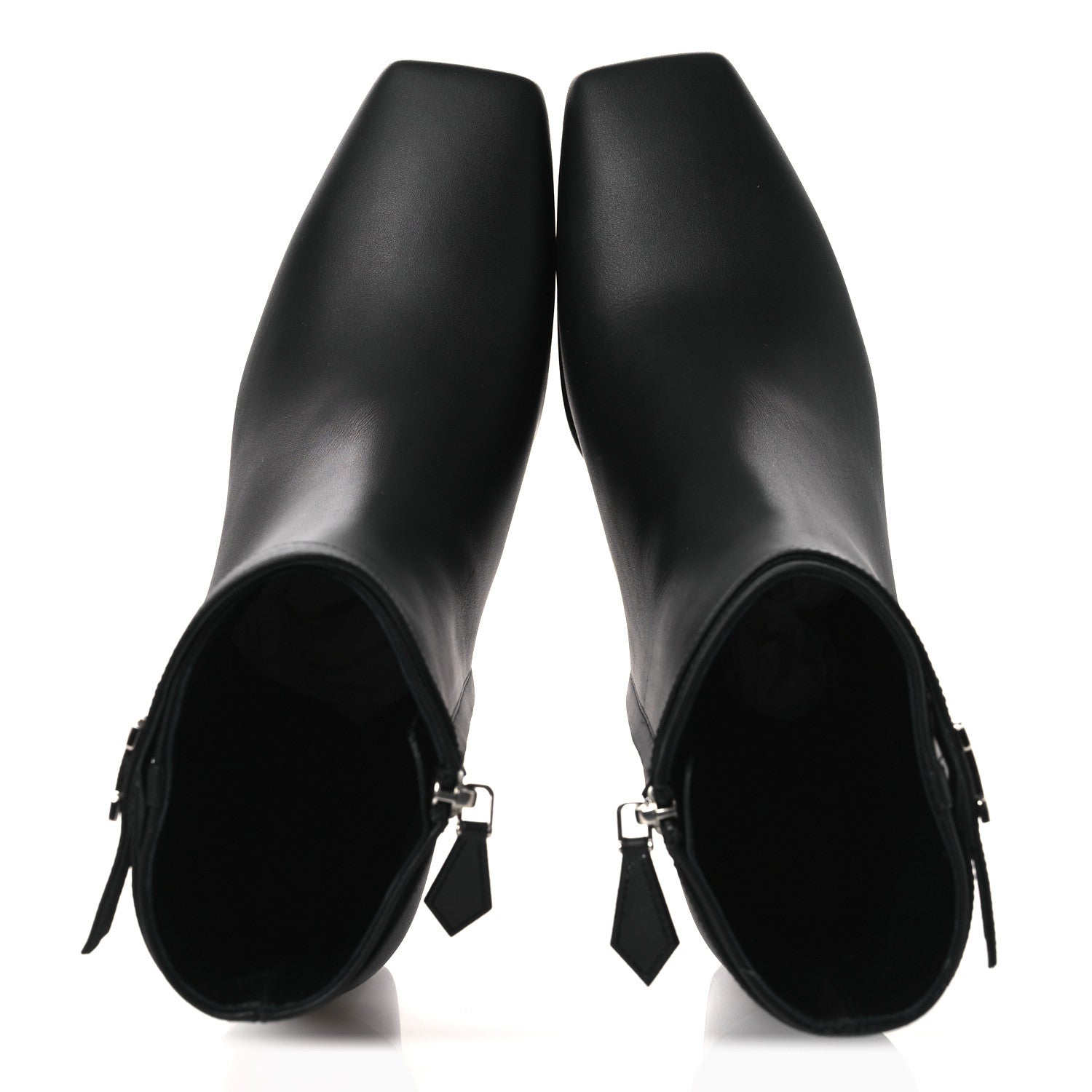 CALFSKIN HOMMAGE ANKLE BOOTS BLACK