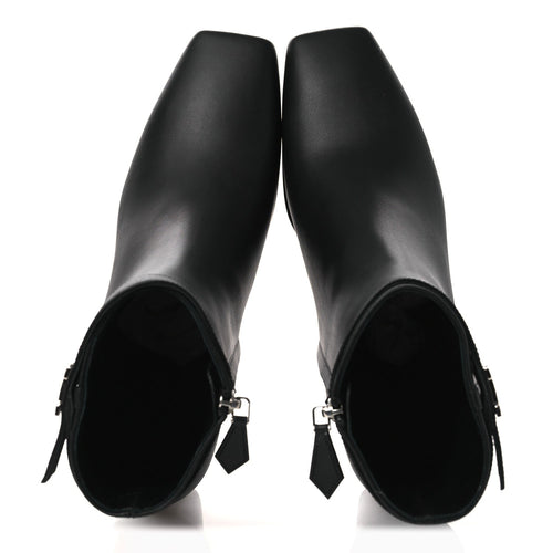 CALFSKIN HOMMAGE ANKLE BOOTS BLACK