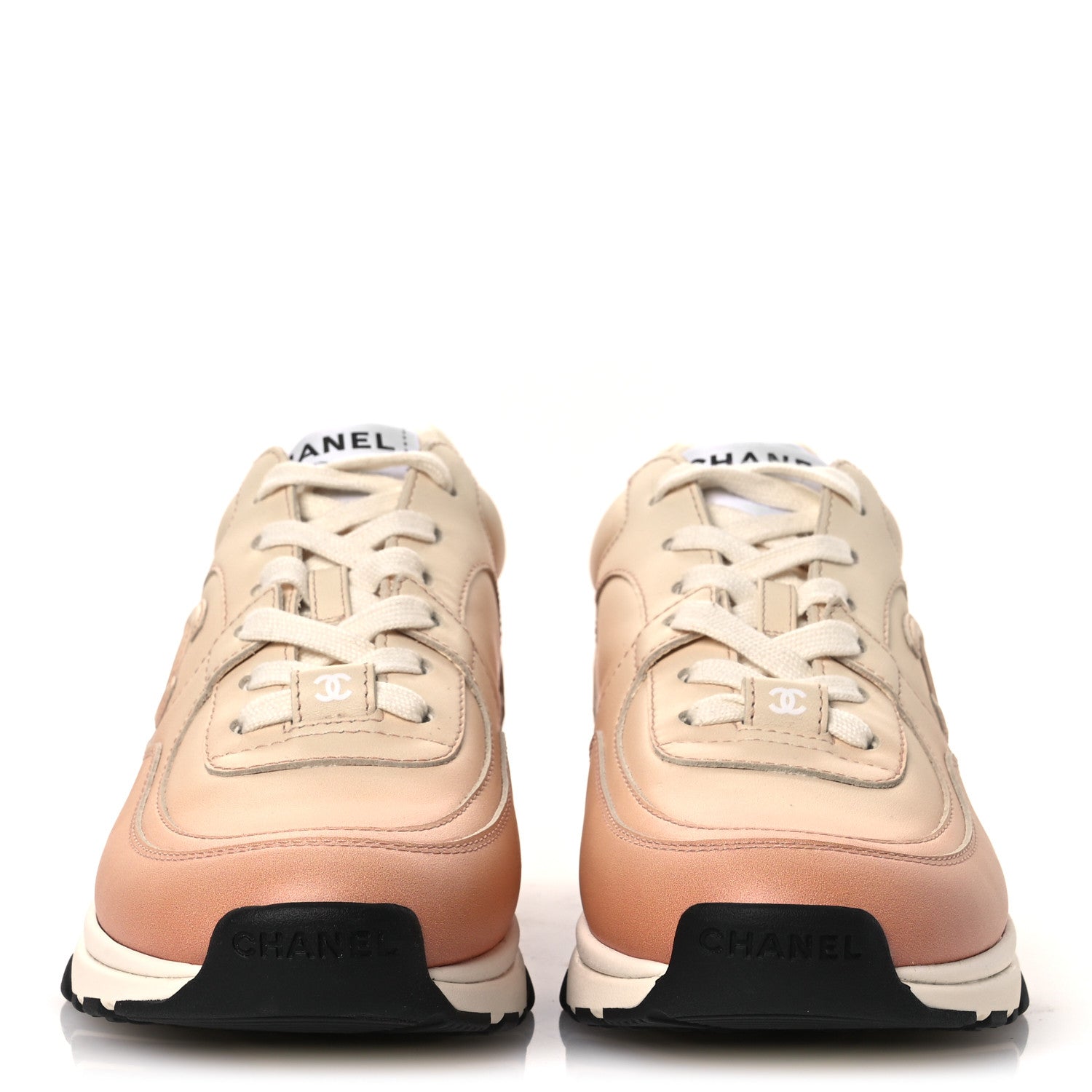 GRADIANT CALFSKIN CC WOMENS SNEAKERS LIGHT ORANGE