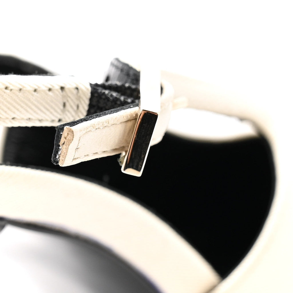 SATIN CALFSKIN INES SLINGBACK PUMPS IVORY BLACK