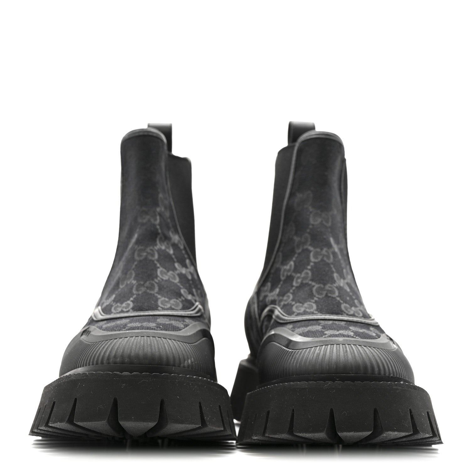 CANVAS CALFSKIN GG SUPREME ANKLE BOOTS BLACK