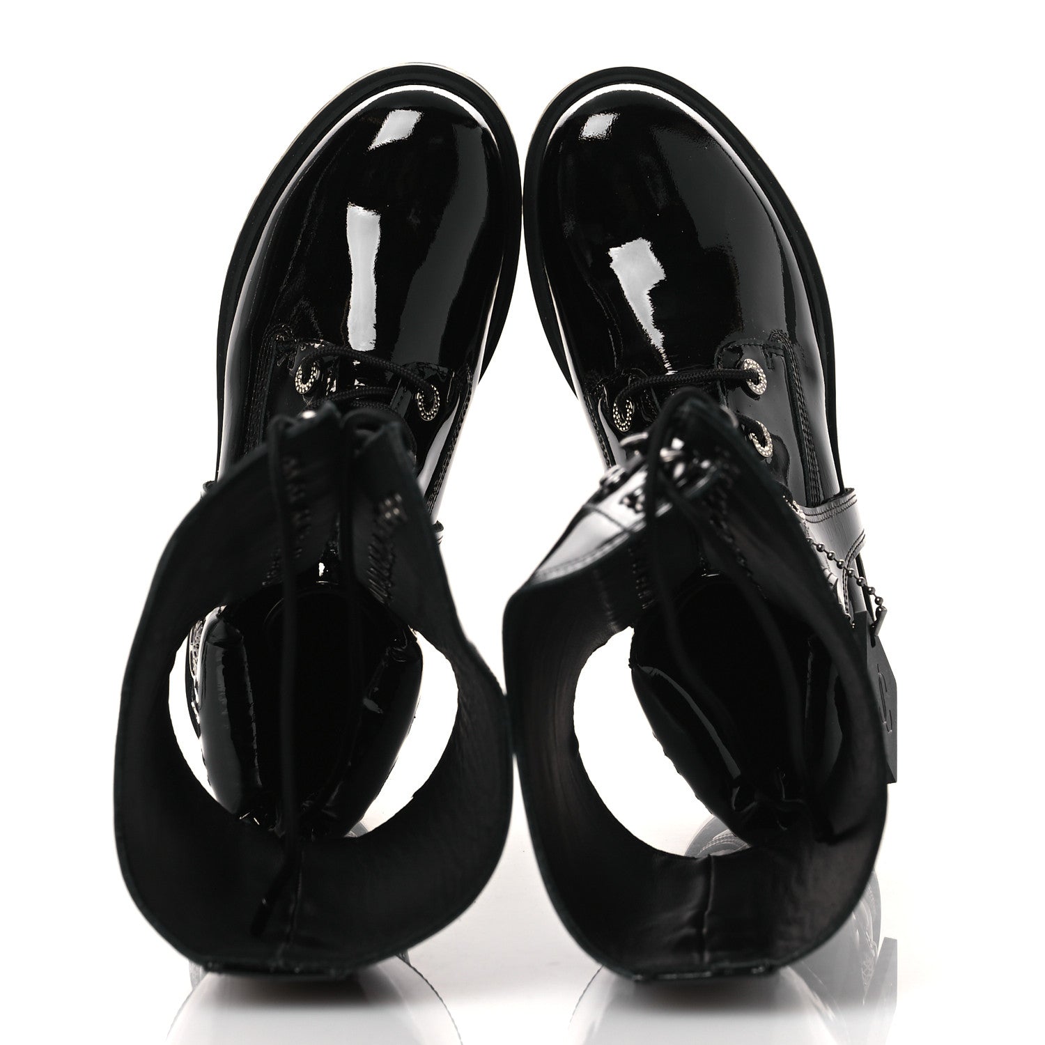 X TIMBERLAND PATENT CRYSTAL WOMENS VIBRAM KNEE HIGH BOOTS BLACK