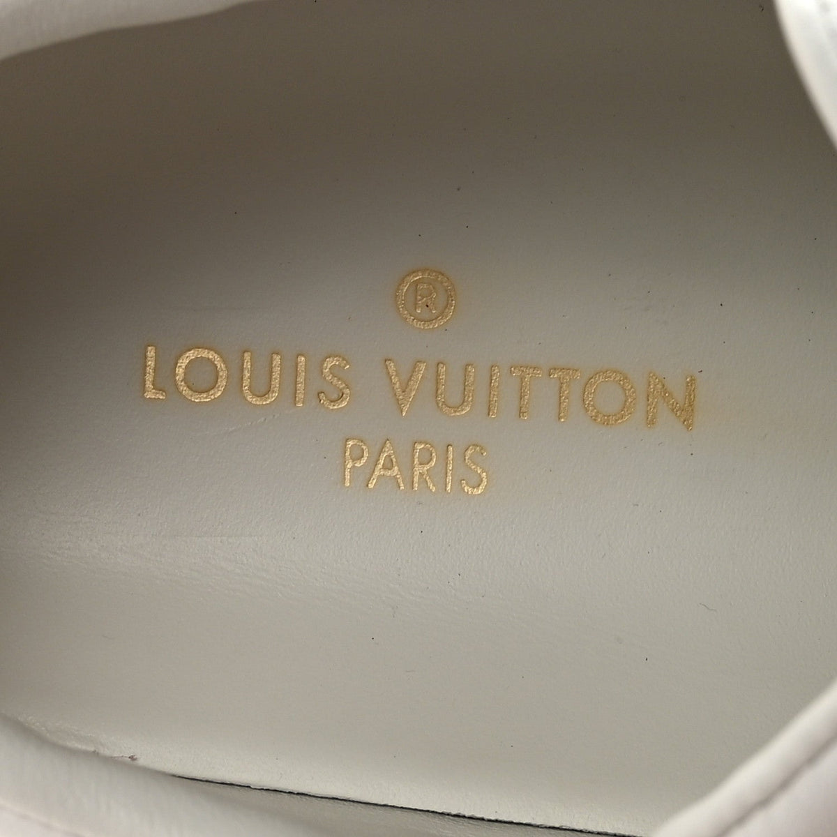 LOUIS VUITTON CALFSKIN MONOGRAM RUN AWAY SNEAKER WHITE WHITE & GOLD