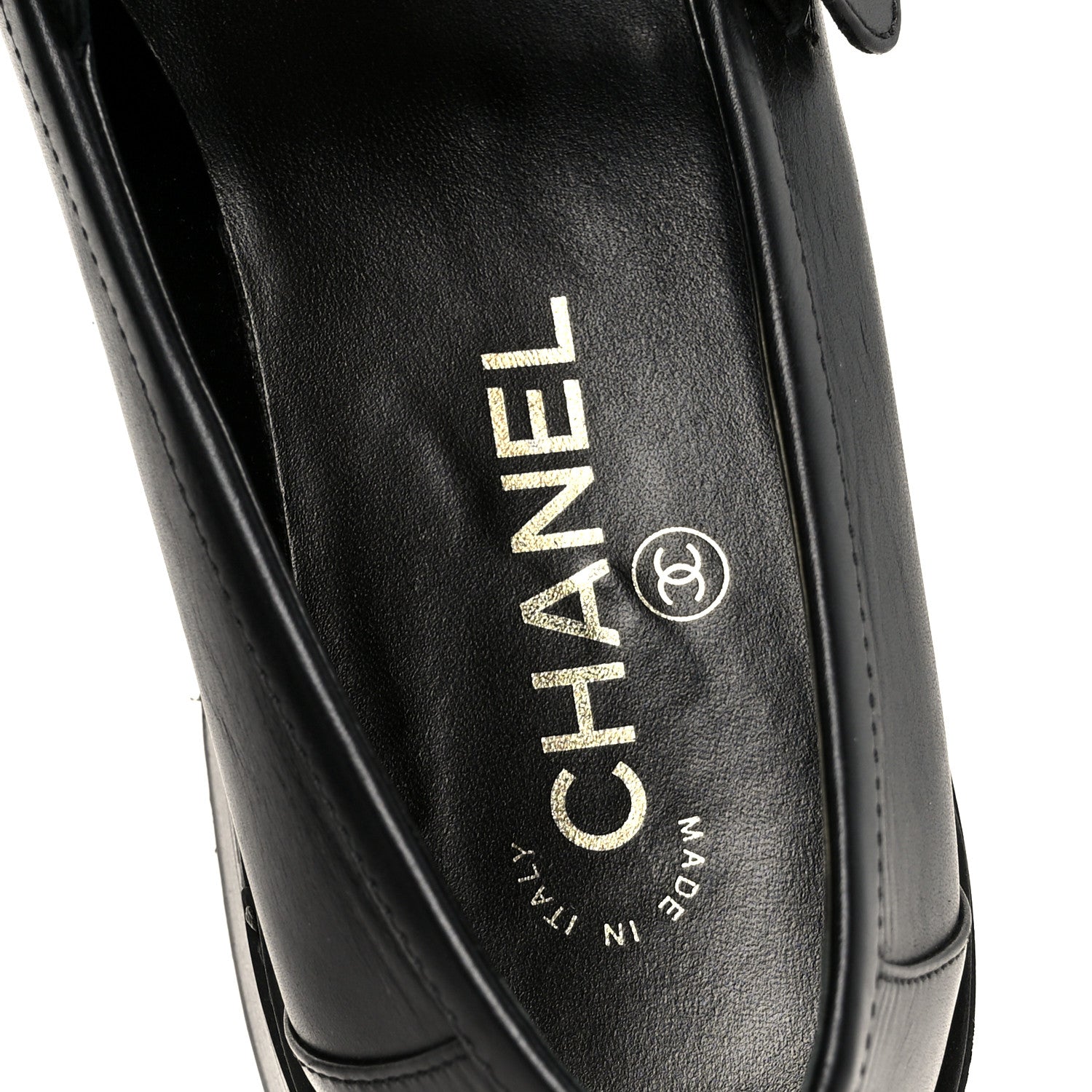 CALFSKIN CC TURNLOCK MOCCASINS BLACK