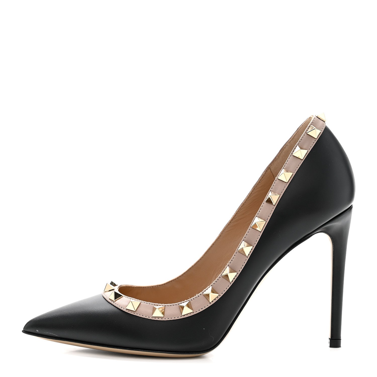 NAPPA ROCKSTUD 100MM PUMPS BLACK POUDRE