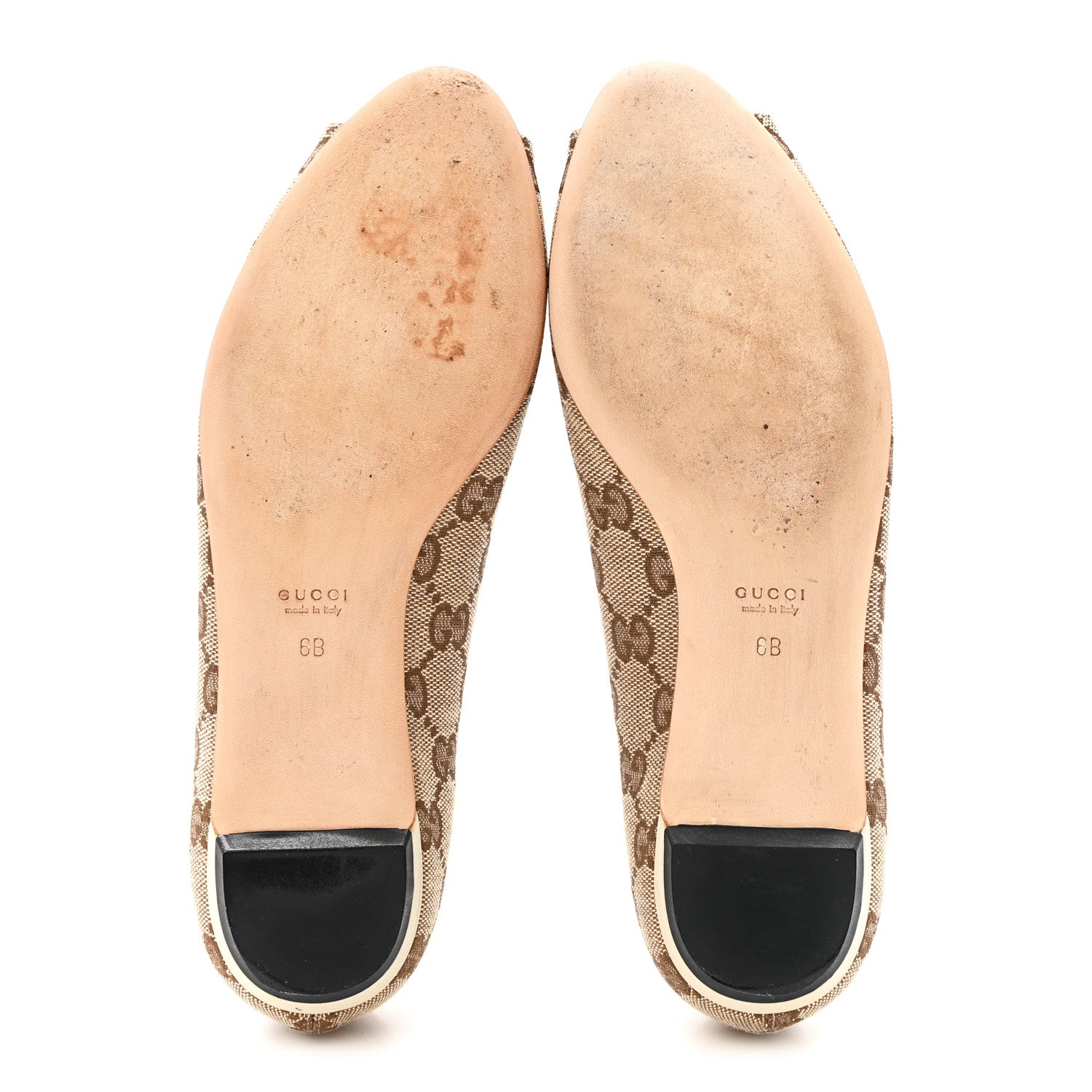 MONOGRAM MIRO SOFT CALFSKIN WOMENS HORSEBIT PEEP TOE FLATS BEIGE EBONY MYSTIC WHITE