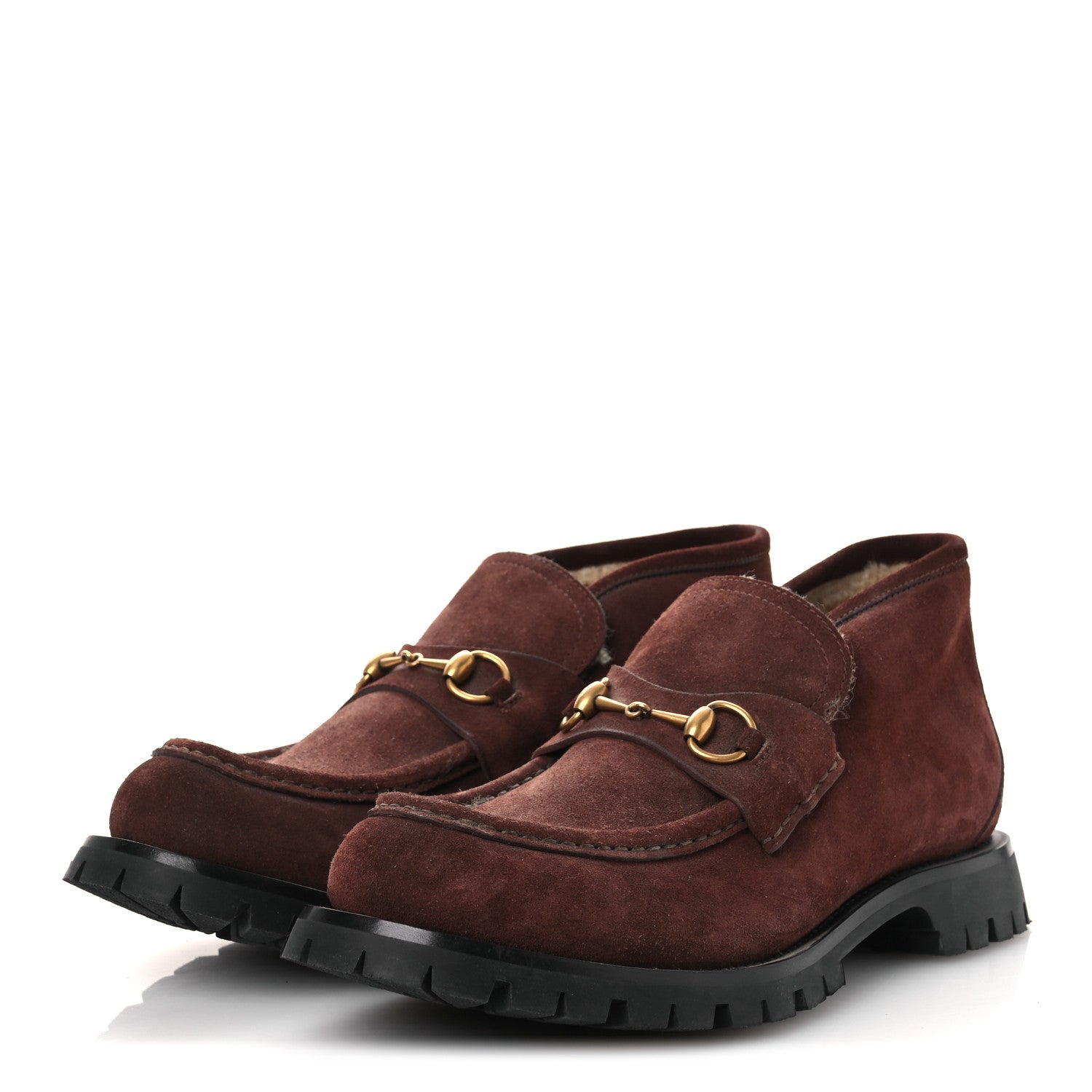 SUEDE SHEARLING MENS HARALD HORSEBIT ANKLE BOOTS LIGHT BROWN BUTTERSCOTCH