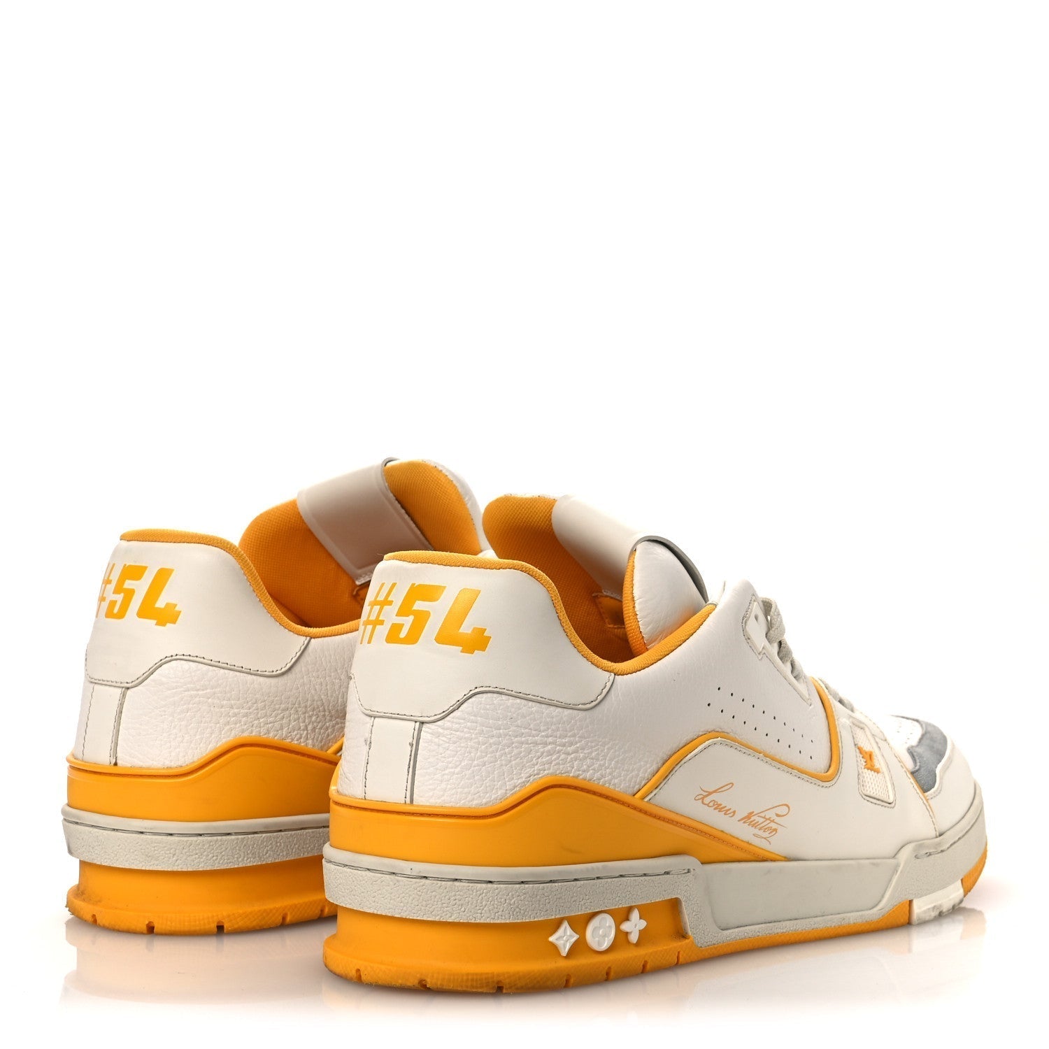 CALFSKIN LV TRAINER SNEAKERS YELLOW