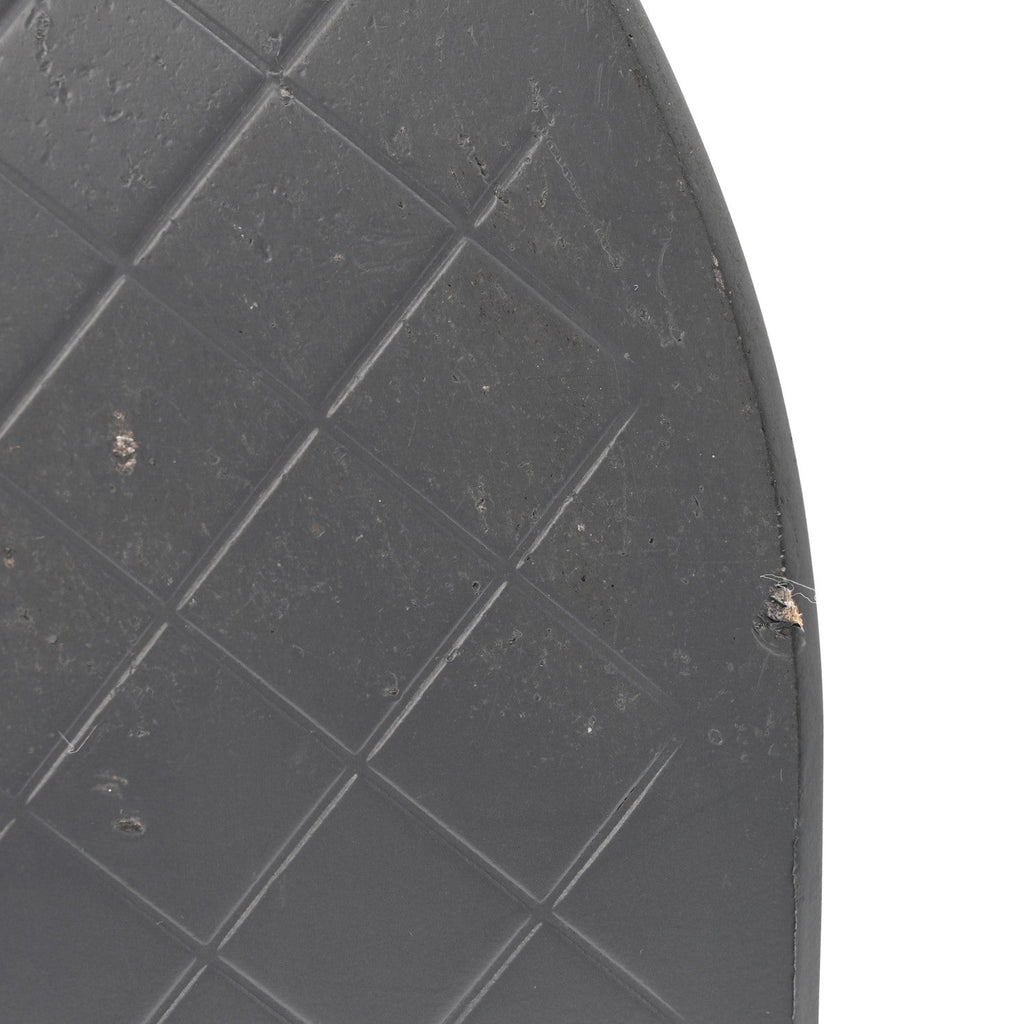LAMBSKIN QUILTED CC TURNLOCK MULES GREY