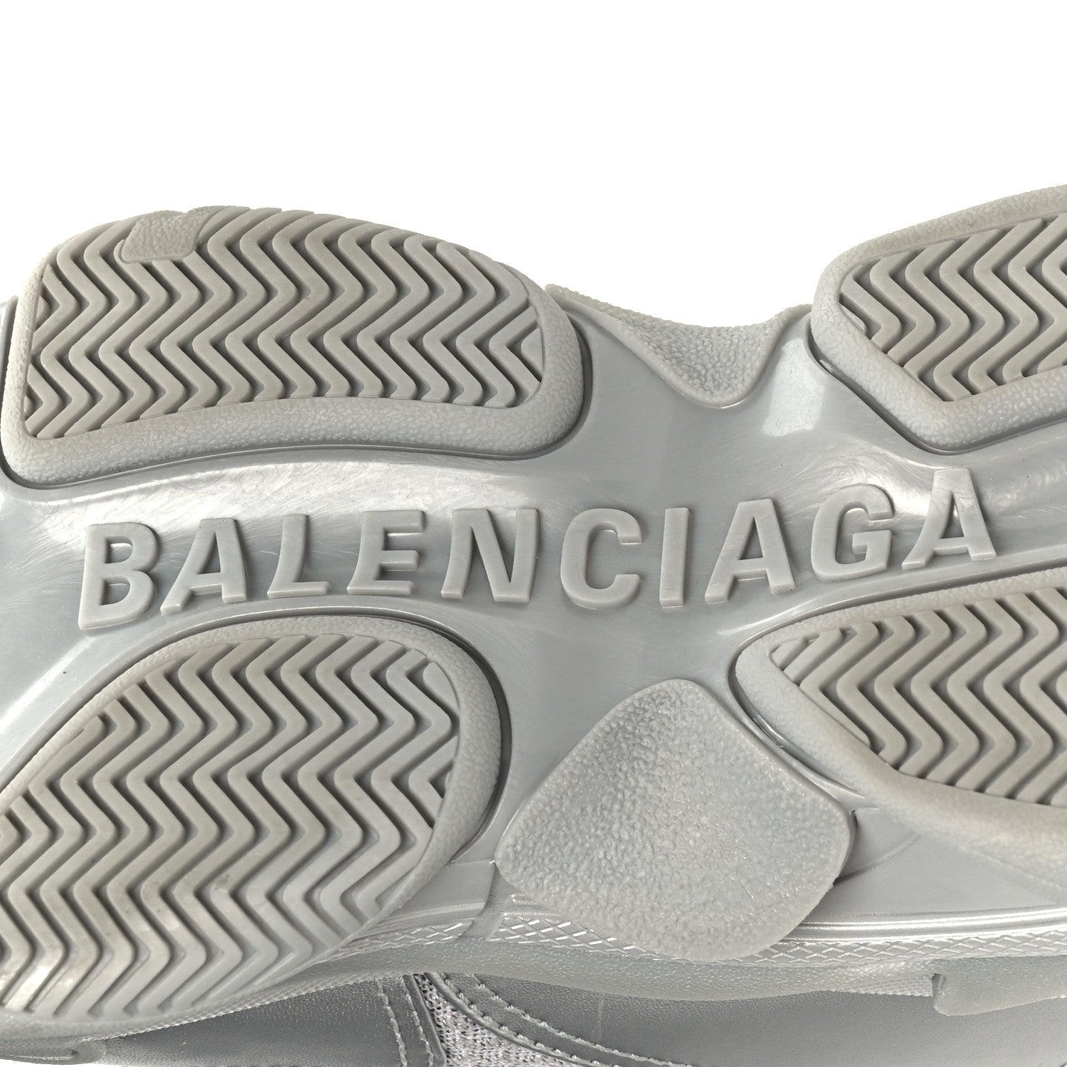 METALLIC FABRIC MESH WOMENS TRIPLE S SNEAKERS SILVER