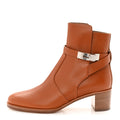 CALFSKIN FRENCHIE 50 ANKLE BOOTS NATUREL