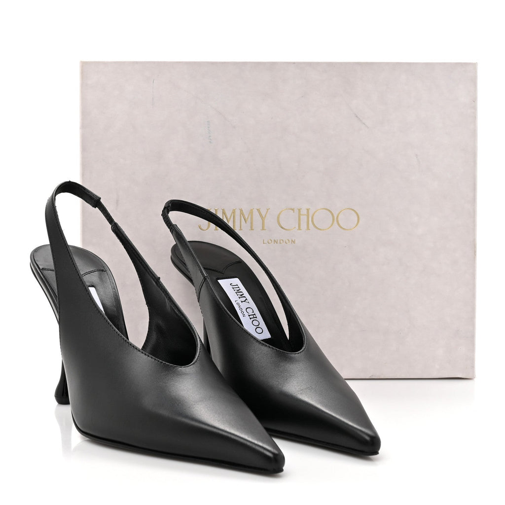 CALFSKIN ISA 95 SLINGBACK PUMPS BLACK
