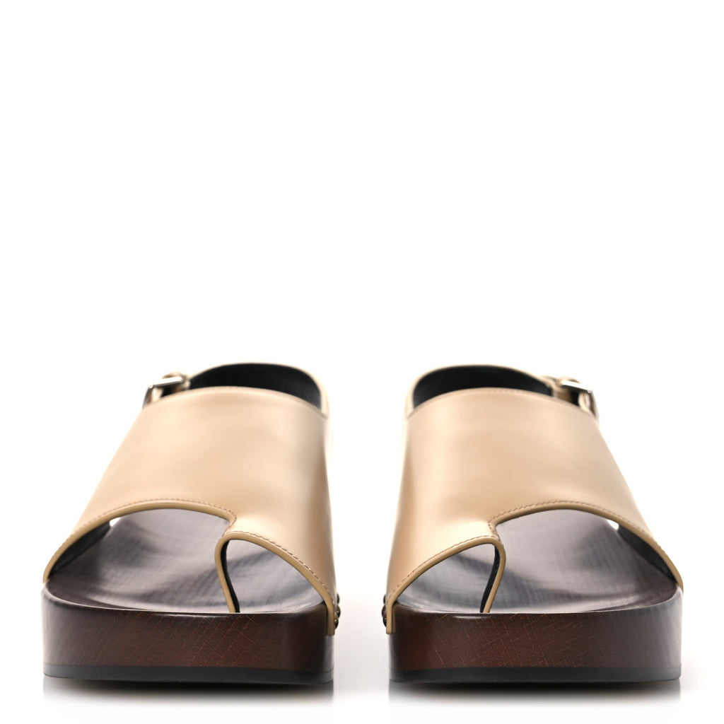GLAZED CALFSKIN WOMENS KLAY CLOG BEIGE NATUREL