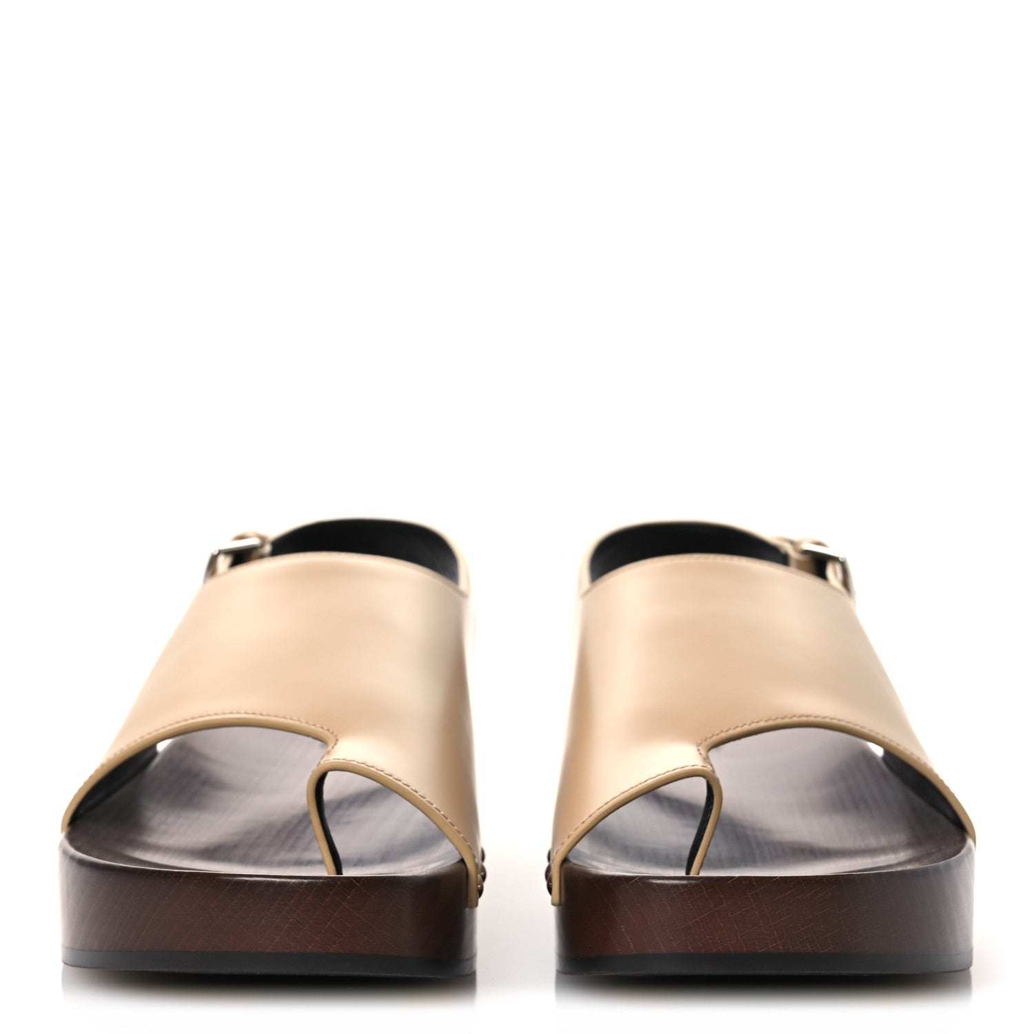 GLAZED CALFSKIN WOMENS KLAY CLOG BEIGE NATUREL